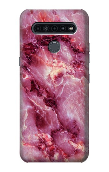 W3052 Pink Marble Graphic Printed Hard Case and Leather Flip Case For LG K41S