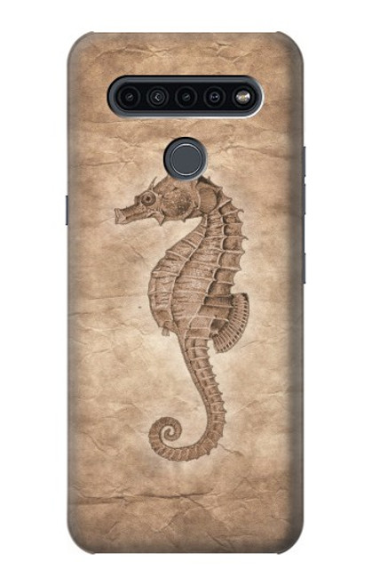 W3214 Seahorse Skeleton Fossil Hard Case and Leather Flip Case For LG K41S