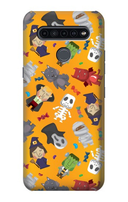 W3275 Cute Halloween Cartoon Pattern Hard Case and Leather Flip Case For LG K41S