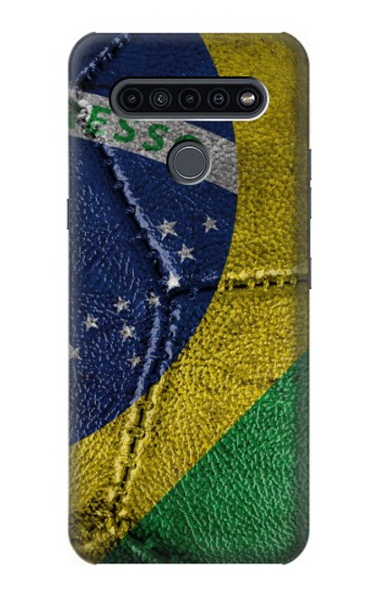 W3297 Brazil Flag Vintage Football Graphic Hard Case and Leather Flip Case For LG K41S