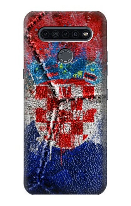 W3313 Croatia Flag Vintage Football Graphic Hard Case and Leather Flip Case For LG K41S