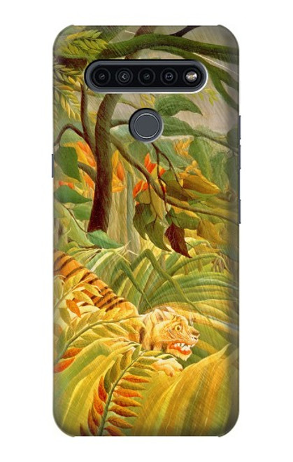 W3344 Henri Rousseau Tiger in a Tropical Storm Hard Case and Leather Flip Case For LG K41S