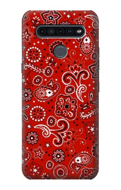 W3354 Red Classic Bandana Hard Case and Leather Flip Case For LG K41S