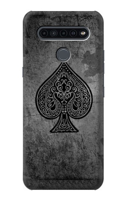 W3446 Black Ace Spade Hard Case and Leather Flip Case For LG K41S