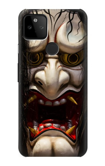 W2112 Hannya Demon Mask Hard Case and Leather Flip Case For Google Pixel 5A 5G