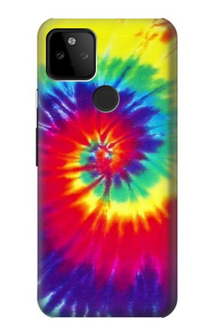 W2884 Tie Dye Swirl Color Hard Case and Leather Flip Case For Google Pixel 5A 5G