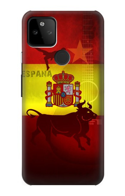 W2984 Spain Football Soccer Hard Case and Leather Flip Case For Google Pixel 5A 5G