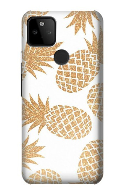 W3718 Seamless Pineapple Hard Case and Leather Flip Case For Google Pixel 5A 5G