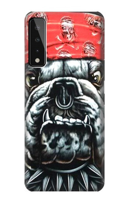 W0100 Bulldog American Football Hard Case and Leather Flip Case For LG Stylo 7 4G