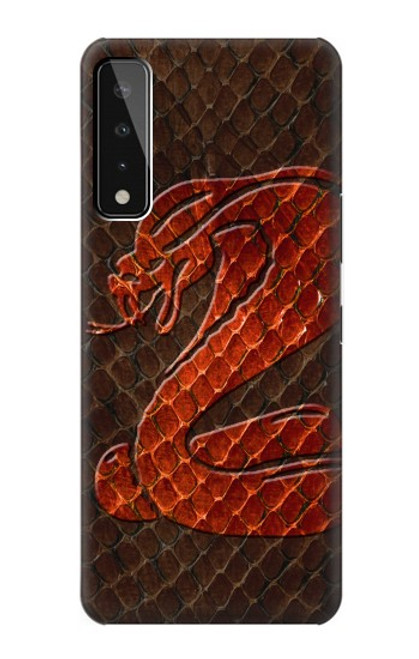 W0663 Cobra Snake Skin Hard Case and Leather Flip Case For LG Stylo 7 4G