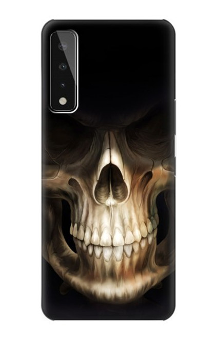 W1107 Skull Face Grim Reaper Hard Case and Leather Flip Case For LG Stylo 7 4G