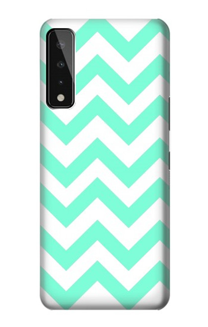 W1723 Mint Chevron Zigzag Hard Case and Leather Flip Case For LG Stylo 7 4G