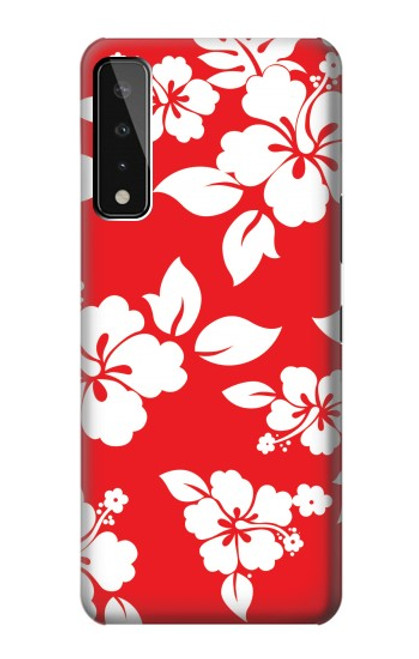 W1949 Hawaiian Hibiscus Pattern Hard Case and Leather Flip Case For LG Stylo 7 4G