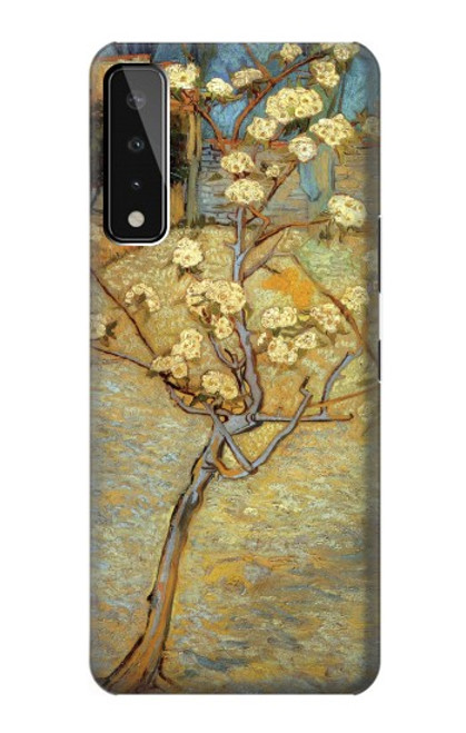 W1978 Van Gogh Letter Pear Tree Blossom Hard Case and Leather Flip Case For LG Stylo 7 4G