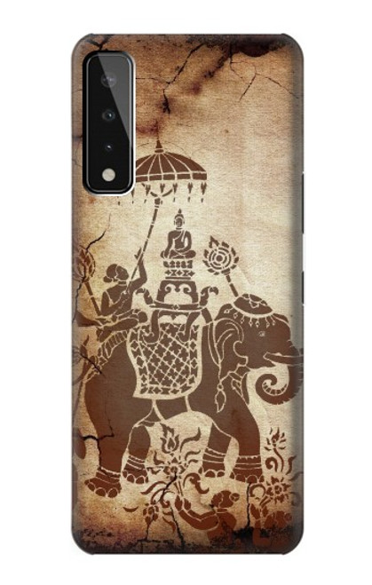 W2102 Thai Art Buddha on Elephant Hard Case and Leather Flip Case For LG Stylo 7 4G