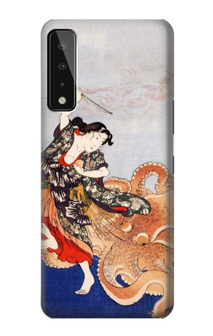 W2496 Japan Art Utagawa Kuniyoshi Tamatori Hard Case and Leather Flip Case For LG Stylo 7 4G