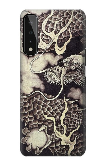 W2719 Japan Painting Dragon Hard Case and Leather Flip Case For LG Stylo 7 4G