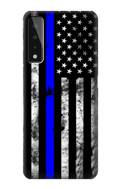 W3244 Thin Blue Line USA Hard Case and Leather Flip Case For LG Stylo 7 4G