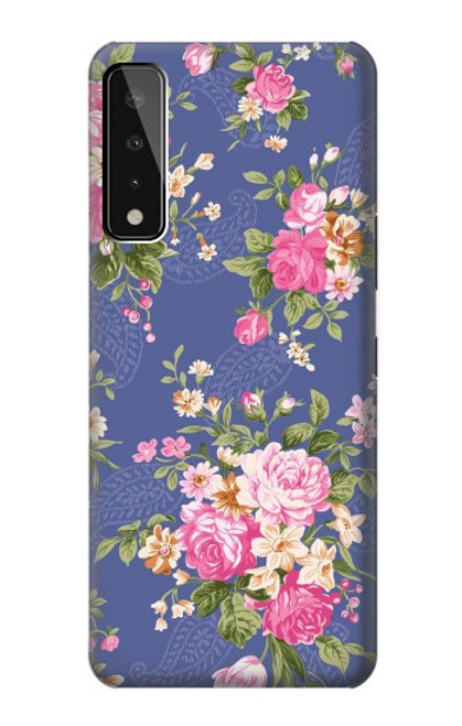 W3265 Vintage Flower Pattern Hard Case and Leather Flip Case For LG Stylo 7 4G