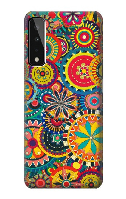 W3272 Colorful Pattern Hard Case and Leather Flip Case For LG Stylo 7 4G