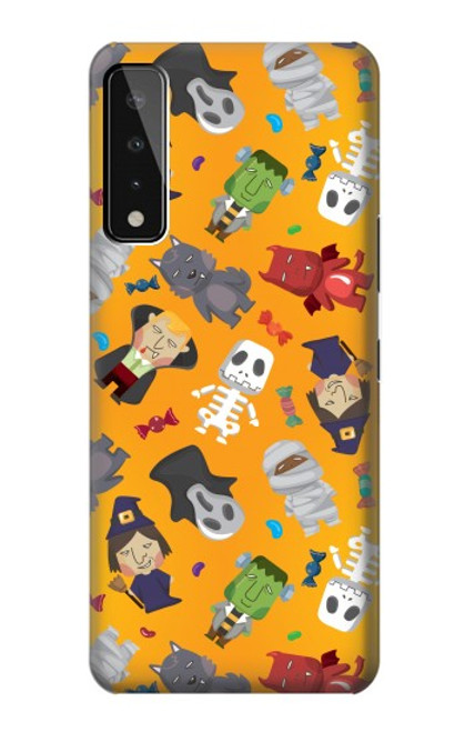 W3275 Cute Halloween Cartoon Pattern Hard Case and Leather Flip Case For LG Stylo 7 4G