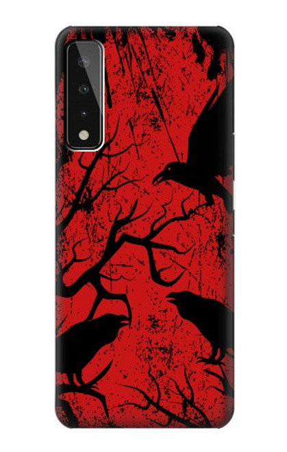 W3325 Crow Black Blood Tree Hard Case and Leather Flip Case For LG Stylo 7 4G