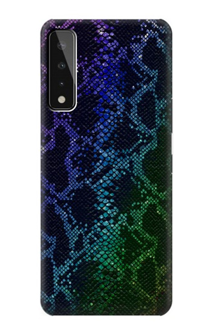 W3366 Rainbow Python Skin Graphic Print Hard Case and Leather Flip Case For LG Stylo 7 4G