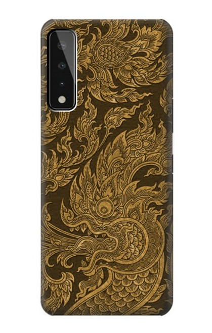 W3382 Thai Art Naga Hard Case and Leather Flip Case For LG Stylo 7 4G