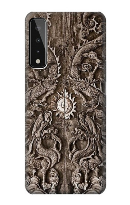 W3395 Dragon Door Hard Case and Leather Flip Case For LG Stylo 7 4G