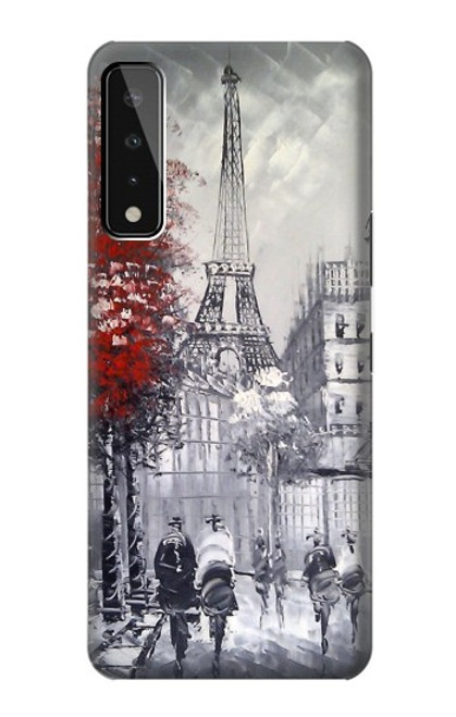 W1295 Eiffel Painting of Paris Hard Case and Leather Flip Case For LG Stylo 7 5G