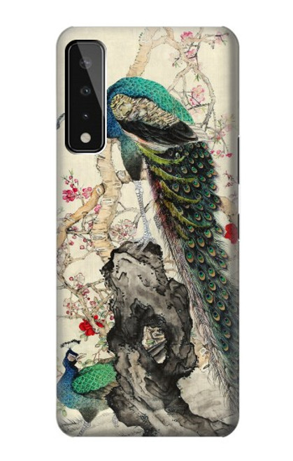 W2086 Peacock Painting Hard Case and Leather Flip Case For LG Stylo 7 5G