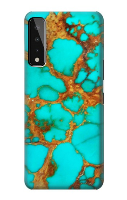 W2688 Aqua Copper Turquoise Gemstone Graphic Hard Case and Leather Flip Case For LG Stylo 7 5G