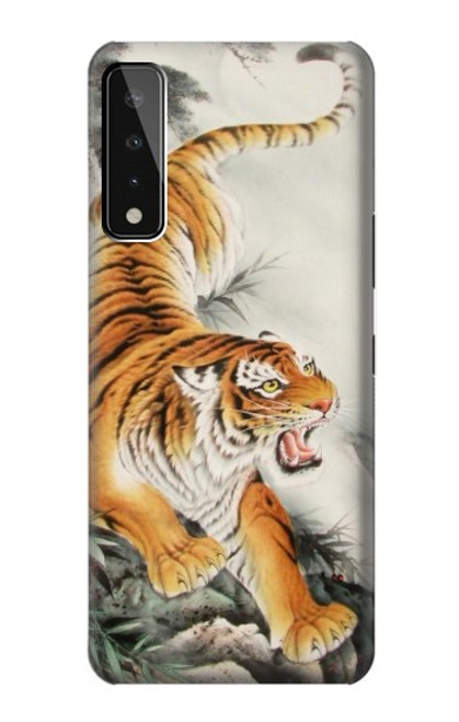 W2751 Chinese Tiger Brush Painting Hard Case and Leather Flip Case For LG Stylo 7 5G