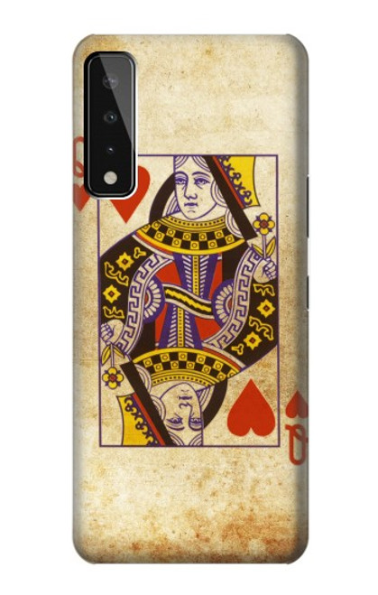 W2833 Poker Card Queen Hearts Hard Case and Leather Flip Case For LG Stylo 7 5G