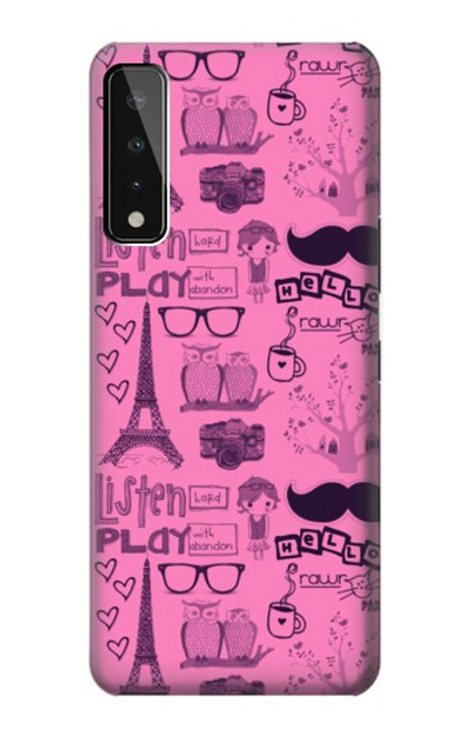 W2885 Paris Pink Hard Case and Leather Flip Case For LG Stylo 7 5G