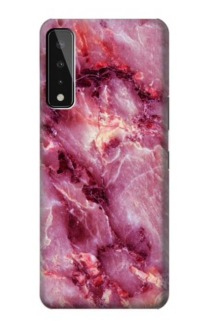 W3052 Pink Marble Graphic Printed Hard Case and Leather Flip Case For LG Stylo 7 5G