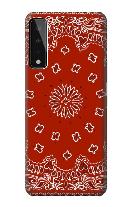 W3355 Bandana Red Pattern Hard Case and Leather Flip Case For LG Stylo 7 5G