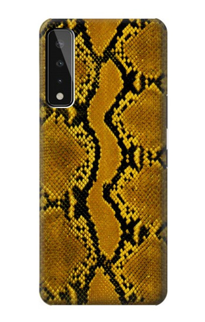 W3365 Yellow Python Skin Graphic Print Hard Case and Leather Flip Case For LG Stylo 7 5G