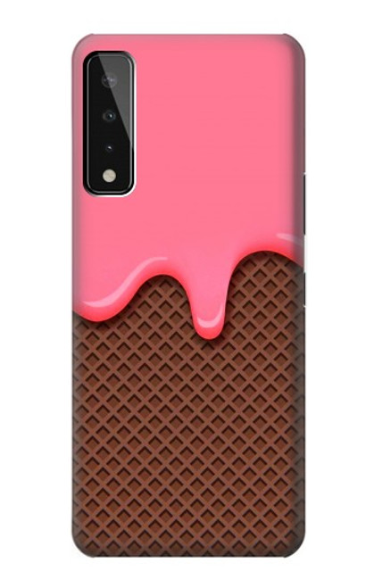 W3754 Strawberry Ice Cream Cone Hard Case and Leather Flip Case For LG Stylo 7 5G