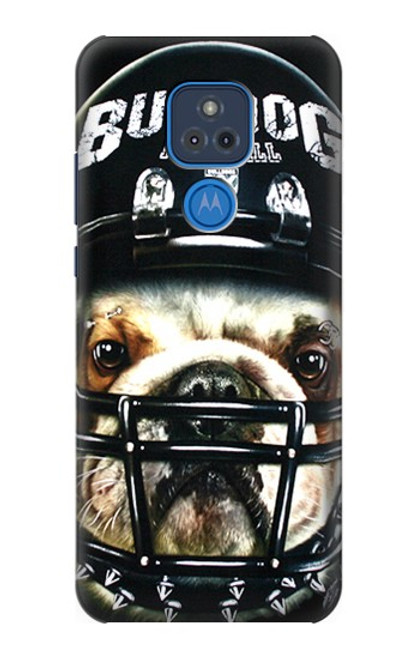 W0098 Bulldog American Football Hard Case and Leather Flip Case For Motorola Moto G Play (2021)