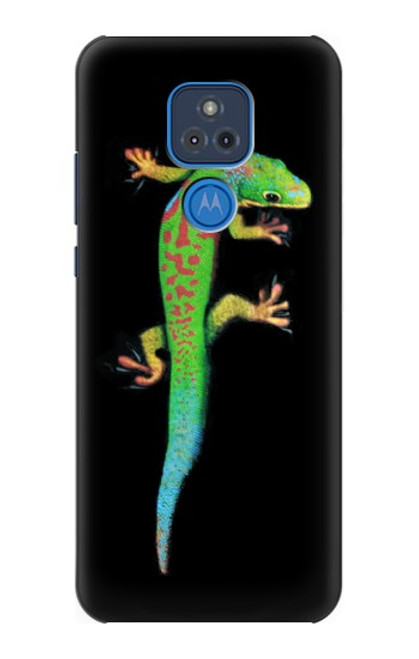 W0125 Green Madagascan Gecko Hard Case and Leather Flip Case For Motorola Moto G Play (2021)