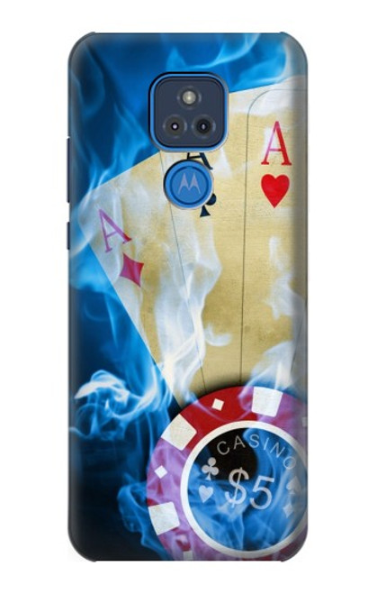 W0348 Casino Hard Case and Leather Flip Case For Motorola Moto G Play (2021)