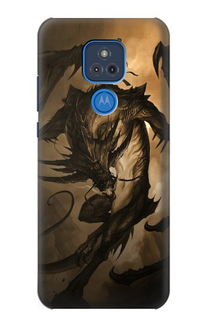 W0388 Dragon Rider Hard Case and Leather Flip Case For Motorola Moto G Play (2021)