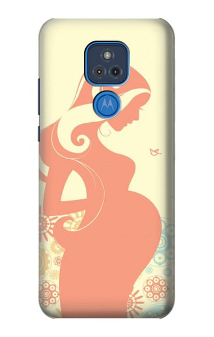 W0815 Pregnant Art Hard Case and Leather Flip Case For Motorola Moto G Play (2021)