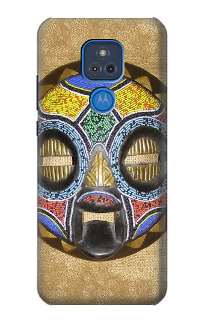 W0965 African Baluba Mask Hard Case and Leather Flip Case For Motorola Moto G Play (2021)