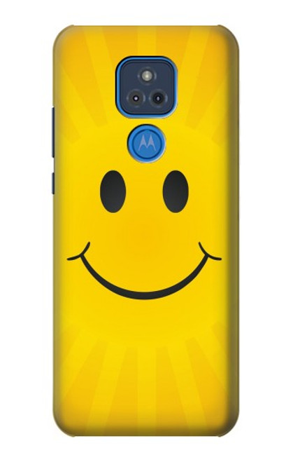 W1146 Yellow Sun Smile Hard Case and Leather Flip Case For Motorola Moto G Play (2021)