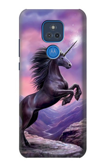 W1461 Unicorn Fantasy Horse Hard Case and Leather Flip Case For Motorola Moto G Play (2021)