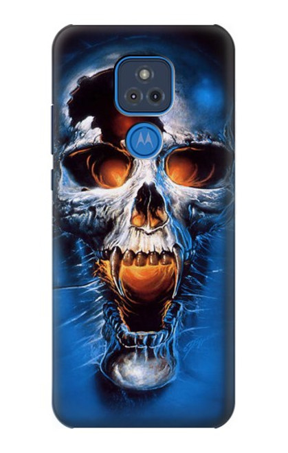 W1462 Vampire Skull Hard Case and Leather Flip Case For Motorola Moto G Play (2021)