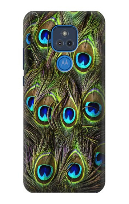 W1965 Peacock Feather Hard Case and Leather Flip Case For Motorola Moto G Play (2021)