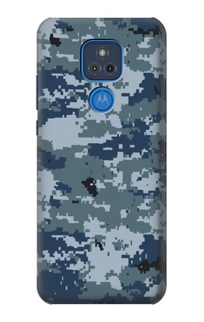 W2346 Navy Camo Camouflage Graphic Hard Case and Leather Flip Case For Motorola Moto G Play (2021)